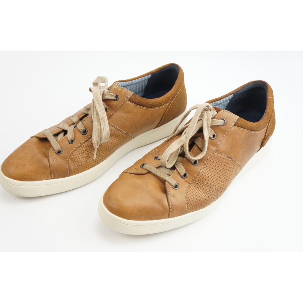 Rockport City Lites Sneakers 13 Tan Leather Perforated Lace Up Good